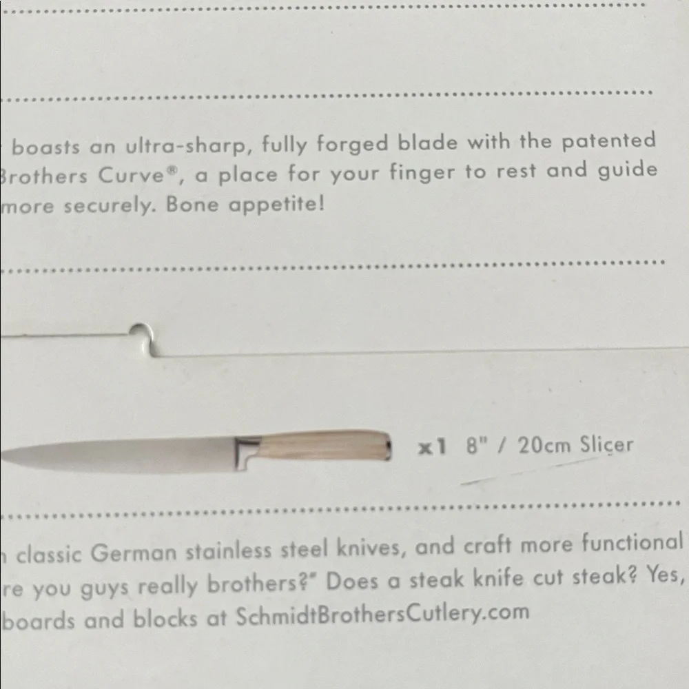 Schmidt Brothers Germany Cutlery Carving Fork Slicing Knife Set 2 pcs $333